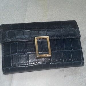 Blue COURONNE Embossed Clutch